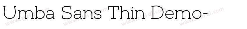 Umba Sans Thin Demo字体转换